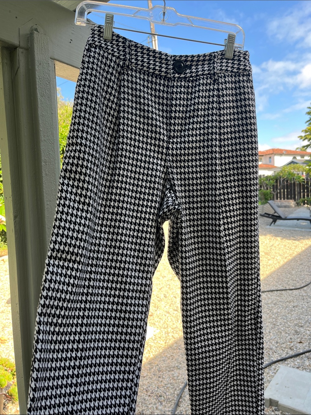 Who What Wear Black and White Houndstooth Slacks Size 4
